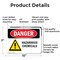 Signmission Hazardous Chemicals Danger Sign, Aluminum, 10in W x 7in L, 2PK OS-2PACK-DS-A-710-L-1308 - alternate 3